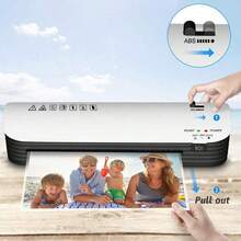 Laminator, Photo Sealer, Sealing Machine, Quick Start Laminator, Small Home Laminator, Photo Laminator, Office Plastic Sealer, Document Photo Gluer, Film Compatible, Easy To Operate, Home Use, Commercial Use - Black and White-220V - View 2