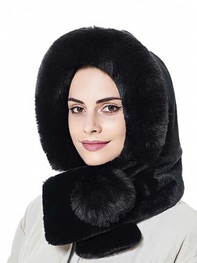 Women's Warm Hat Outdoor Cycling Sports Warm Thick Comfortable Scarf Beanie Set