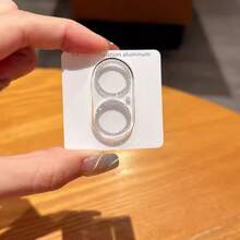 1片亮面一体式钢化玻璃相机镜头保护膜，全覆盖防刮镜头盖，兼容 17/16/15/14/13/12/11系列 - 銀色 - 查看 7