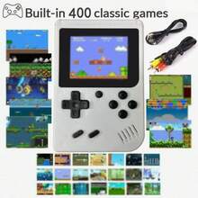 1台400合1便携式复古游戏机，Macaron Mini掌上游戏机，内置400款经典游戏，1020mAh长效电池，大尺寸彩色屏幕，支持电视连接，单人/双人游戏