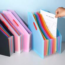 13-Slot A4 Expandable Accordion File Folder, Vertical Desktop Document Organizer, High Capacity For Students, Teachers, Exam Takers, File Sorting And Storage - Classic - View 5