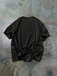 Manfinity Homme Men's Casual Donut Print Short Sleeve T-Shirt, Summer - Màu xám thể thao - Xem 2