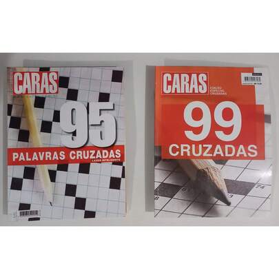 PALAVRAS CRUZADAS CARAS 2 LIVROS Passatempos 180 Páginas de Palavras Cruzadas CARAS