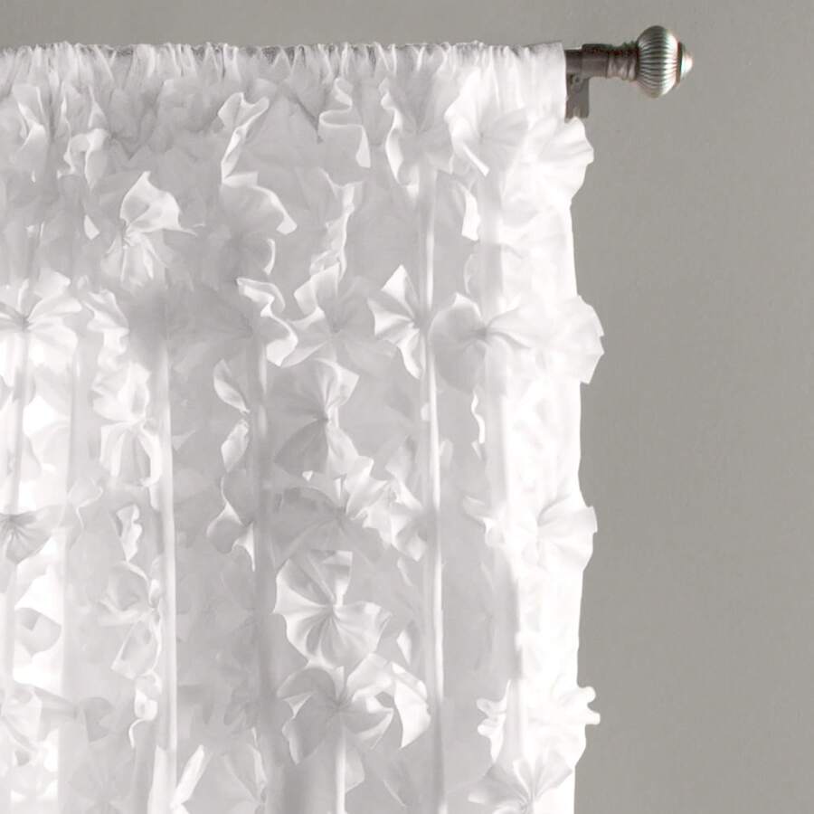 Decor Riley Curtain Ivory, 213 X 132 Cm - 白色/蘭花飛蟲 - 查看 1