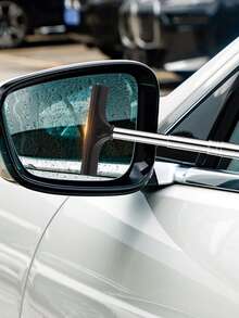 Car Rearview Mirror Wiper, Defogging And Removing Water From Car Window Glass, Cleaning Car Wiper Blade, Stainless Steel Telescopic Wiper Strip, 98cm/38.58in Telescopic Bracket Wiper Strip, Wiper, Cleaning Manual Wiper, Suitable For Rainy Travel, Foldable And Portable - Multicolor - View 5