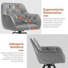 OYAJIA Chaises de salle à manger - Gris - Voir 7