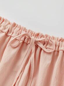 Women Y2K Half Slip Under Dress Pettipants Mid Rise Lace Patchwork Bloomers Trousers Ruffle Pantaloons Cropped Flared Pants Cute Pumpkin Long Pants - 香檳色 - 查看 7