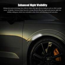 2PCS Reflective Trim Side Marker Stickers, Reflective Car Stickers, Side Reflectors Car, Auto Exterior Accessories Reflector Guard Fit Truck Wheel Well Arch Bumper Fenders (White) - 白色 - 查看 11