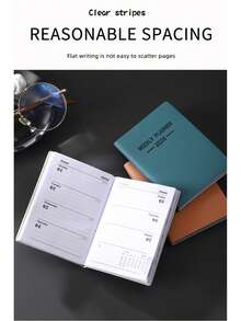 1 PC 2026 Morandi A7 Mini Agenda Engleză – 128 Pagini (64 Coli) Dimensiune Buzunar, Ușor de Transportat pentru Luarea de Notițe Oriunde. Caiet de Planificare Zilnică Minimalist și Eficient, cu Estetică Elegantă pentru Muncă, Studiu și Gestionarea Timpului.