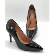 Vizzano Women's Pumps 1184.1101 Thin Heel With 10 Cm White Bride Revelion Wedding - 黑色/清漆 - 查看 2