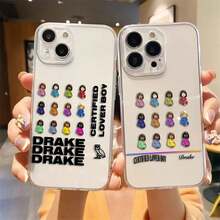 Funda de teléfono transparente del álbum "Certified Lover Boy" del cantante Drake, compatible con Apple 16, 15, 14, 12, 13, 11 Pro, 8, 7, SE, Plus, X, XS Max, así como con Galaxy S17, S17 Pro y S17 Pro Max - PTTM04 - Ver 1