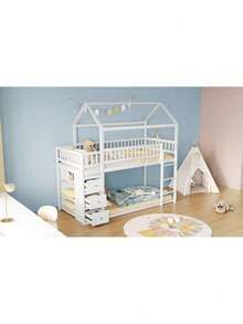 Kids Bed Frames, Headboards & Footboards - White + Wood + Wood - View 5