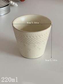 كوب قهوة سيراميك بطراز الدانتيل المزخرف بالمربعات بسعة 220 مل، كوب يدوي الصنع بنقوش بارزة، كوب شاي بعصر بسيط وخشن، كوب لاتيه، كوب مميز جماليًا، كوب سيراميك متغير اللون بالحرق، كوب شاي مثلج، كوب لاتيه آرت، هدية - متعدد الألوان - مشاهدة 12