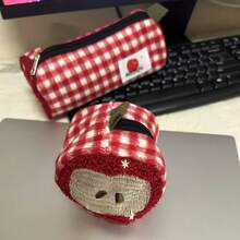 [2pcs Cute Pencil Pouches] 2pcs Large Capacity Cute Monkey & Design Pencil Pouches| High-Quality Nylon, Hand Washable, Durable Zipper Closure| Cosmetics & Earphone Storage, Casual Style, Organizer Bags - 零錢包+鉛筆盒2件套 - 查看 7