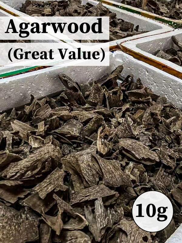 10g, natürliches hochwertige Adlerholz, erschwingliches Adlerholz, extra großes Adlerholz, natürliches Adlerholz mit hohem Ölgehalt, ohne chemische Zusätze, reichhaltiger Duft, hervorragende Qualität, Holzduft, kann mit einem Aromatherapie-Brenner verwendet werden, um die Luft zu reinigen, Gerüche zu entfernen, den Geist zu beruhigen und den Schlaf zu fördern sowie Emotionen zu beruhigen.