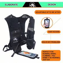 Running Vest For Women Men Lightweight 194g/8 Bags Hydration Backpack Phone Holder Vest For Hiking Trail Cycling Race Marathon Running Entials