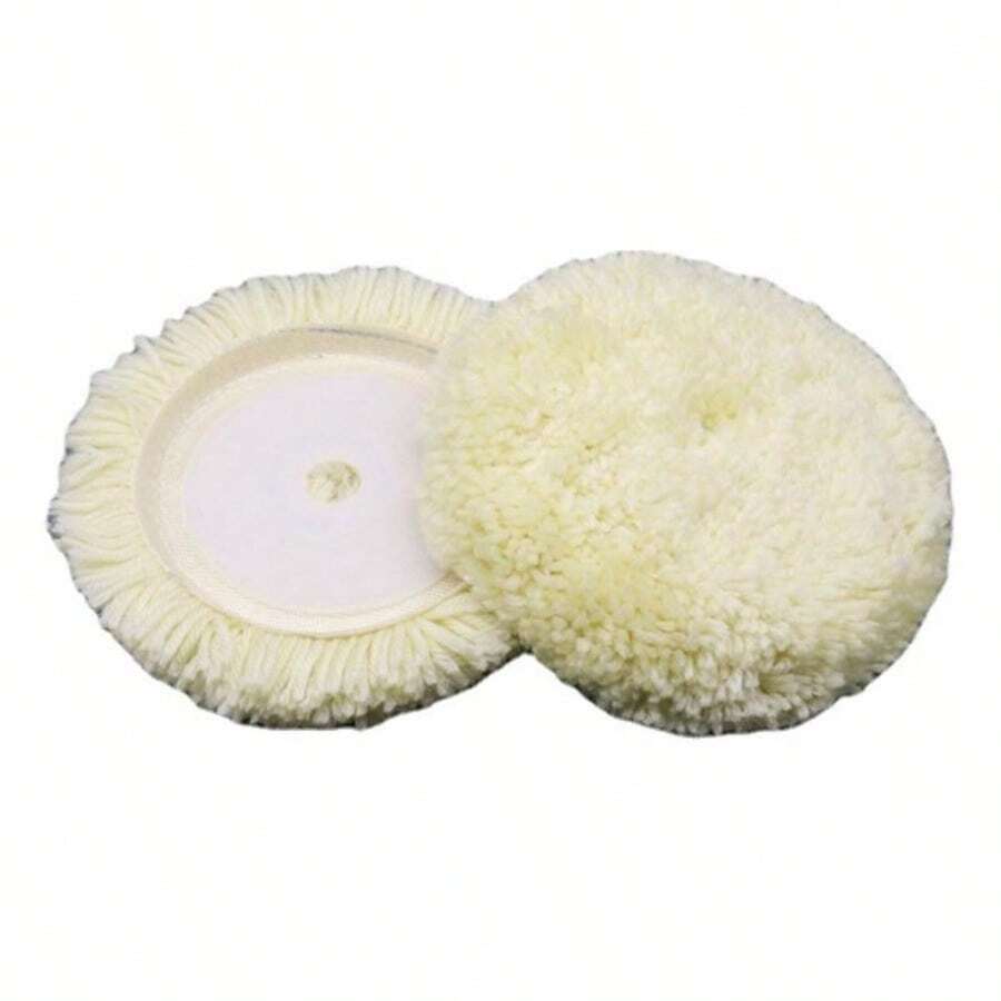 5/6/7 Inch Wool Polishing Pads For Buffing And Scratch Removal, Reusable Natural Sheep Wool Disc For Polishing Tool - 5 Inch - View 1