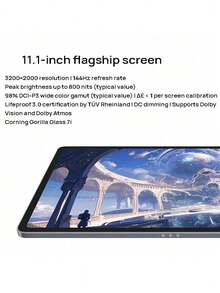 Lenovo Máy tính bảng Pad Pro GT, màn hình LCD HD 11,1 inch tốc độ làm mới cao, nền tảng hàng đầu Snapdragon 8 thế hệ thứ ba, pin lớn 8860mAh, Wi-Fi 7, Dolby Atmos, Tradewind Gray - Tradewind Gray - Xem 4