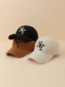 New York Embroidered Streetwear Baseball Cap, , Wool Material, Solid Color Warm, Suitable For Outdoor Travel, Winter,Beach,Festival - NY - View 1