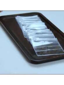 Bolsas con cierre de cremallera reutilizables y transparentes - Bolsas de almacenamiento de plástico portátiles para joyas, cosméticos, artículos de oficina y artículos pequeños, superficie pulida, forma rectangular, cierre con cremallera, almacenamiento de joyas, rollos de joyas - Multicolor - Ver 9