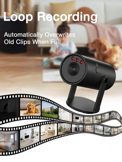 1/2/ Home Security Camera WiFi Nanny Cam Night Vision, Motion Detection, Indoor Outdoor Pet Monitoring Compact Discreet (Support 2.4GWIFl Only) view 9