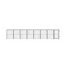 Cercado Pet Dobrável 525X82cm com 7 Módulos + Portão - Preto - Visão 1