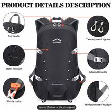 Hiking Backpack,Large 35L Travel Backpacks For Men Women,Water Resistant Ultra Lightweight Foldable Packable Camping Daypack For Outdoor Sports - màu đen - Xem 6