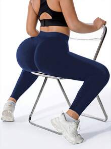 TNTOR Mallas de mujer con control de abdomen de cintura alta y compresión sin costuras T000L, talla grande, pantalones de yoga a prueba de flexiones de cintura alta, longitud 7/8, Levantamiento de melocotón, Negro