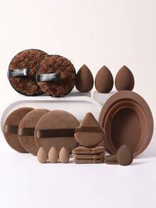 40/19/1件套化妆刷套装，包含化妆包、化妆海绵、卸妆粉扑、眼影刷、眉刷、粉底刷、散粉刷、腮红刷、遮瑕刷和高光刷，采用超柔软优质合成毛，适合日常面部彩妆。套装包含化妆刷、化妆工具、全套化妆工具、化妆礼盒等。