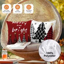 4pcs Christmas Decoration Set, Single-Sided Printed Throw Pillow Covers, 45*45cm