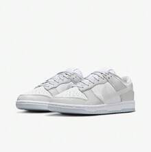 Nike 女子DUNK LOW LX日常出遊運動休閒板鞋 - 白灰色 - 查看 3