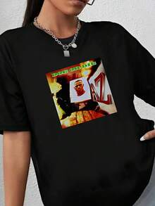 180g pure Cotton AZ Doe or Die Rap Hip Hop T-Shirt All Sizes NEW Unisex Stylish Comfortable graphic Top For Everyday Wear women Versatile Slightly Soft streetwear designer clothes female Summer Breathable Casual Print Round Neck Short Sleeve Women Top Graphic Tees - Blanco - Ver 1
