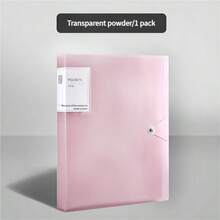 Carpeta transparente tamaño A4 con 20 fundas transparentes, organizador de documentos multiusos