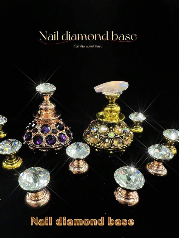 KIRAME Nail Rhinestone Stand Holder Set: 1 Base & 5 Interchangeable Wax Heads,4.4*5.6cm,DIY Nail Art At Home,Nails Salon,Nail Supplies,Tools,Christmas,New Year,Festival Gift