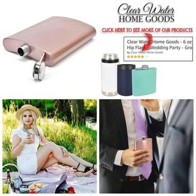 - Frasco hologrfico de sirena con purpurina de acero inoxidable con embudo, de boda, padrino de boda - Dama de