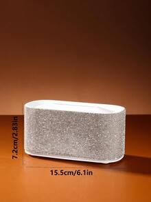 1pc 160ML Mini Ultrasonic 7-Color Gradient Flame Light Diamond Aroma Diffuser, Colorful Humidifier With Visible Mist, Suitable For Home, Office Desk, Bedroom, Car, Travel, Can Add Essential Oils