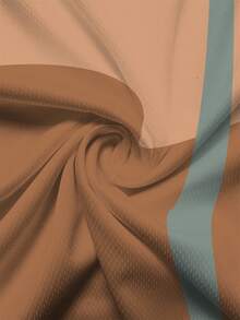 男士3D条纹图案T恤 - 休闲涤纶圆领T恤，可机洗 - 彩色 - 查看 6