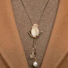 Elegant Vintage Style Tulip Flower Pendant Necklace With Ribbon Embellishment, Perfect For Casual Outfits And Mother's Day Gift, Flower Necklace W44I - 彩色 - 查看 6