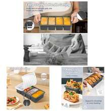 Silicone Freezer Molds Soup With Lid U2013 1 - Cup Soup Container Style Cube Trays Freezer, Meal Prep Food Storage, Freeze 250mL125mL Portions U2013 2 Pack - Xám đậm - Xem 1