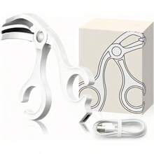 Rizador de Pestaas con Calefaccin Elctrico, Enchinador de Pestaas de Doble Uso Fro/Calor, Eyelash curler, Sin Bordes, Calentamiento Rpido con Calor de 65 C y para Todas las Pestaas - Blanco - Ver 1