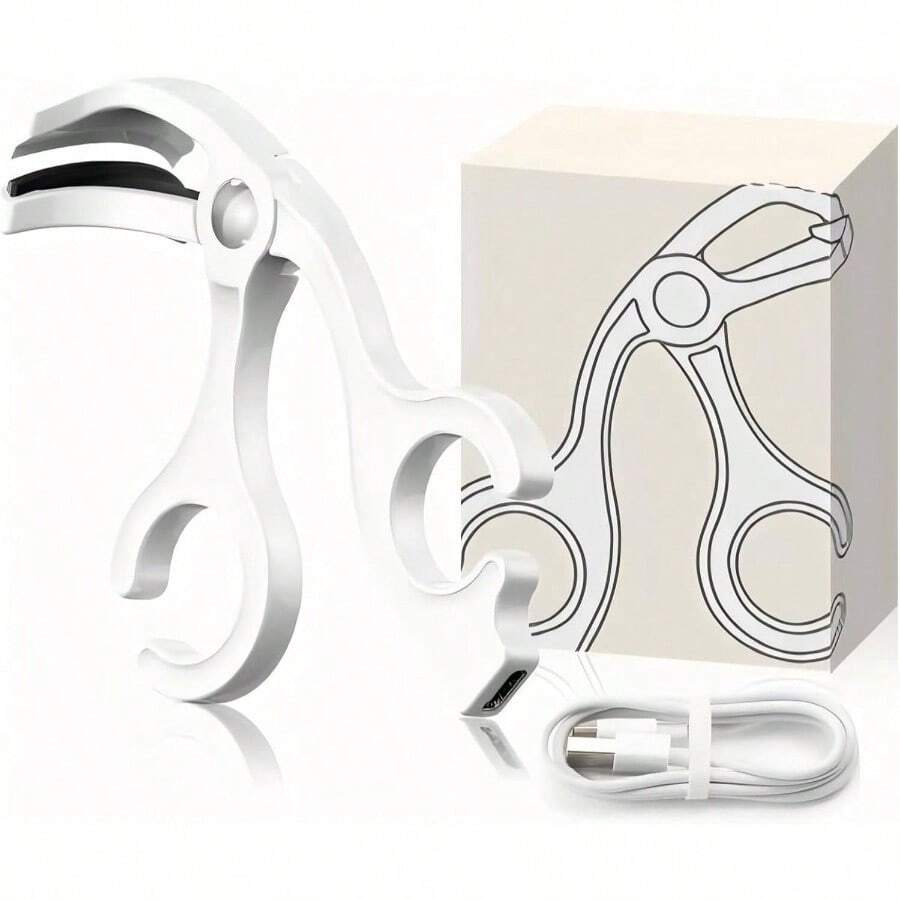Rizador de Pestaas con Calefaccin Elctrico, Enchinador de Pestaas de Doble Uso Fro/Calor, Eyelash curler, Sin Bordes, Calentamiento Rpido con Calor de 65 C y para Todas las Pestaas - Blanco - Ver 1