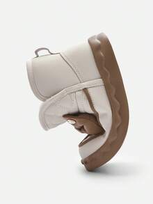 Balabala 女童羊毛衬里雪地靴，低帮蝴蝶结冬靴，舒适且