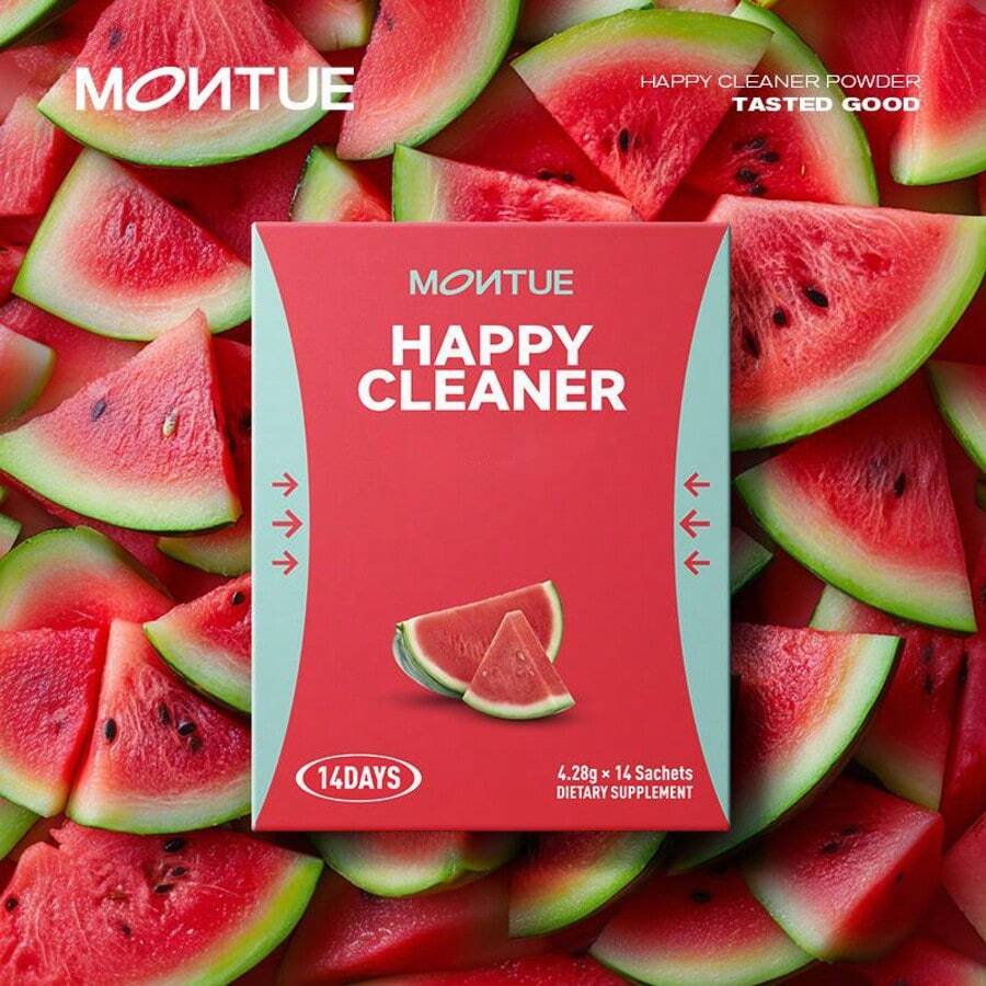 MONTUE Watermelon And Berry Superfoods Happy Cleaner Probiotic Powder,Weight Loss Products,Happy Cleaner Para Bajar De Peso, Natural Antioxidant & Greens Mix With Fruits And Veggies,Probiotics For Women(14 Days, Blue Raspberry & Watermelon) - WETERMELON - 查看 1
