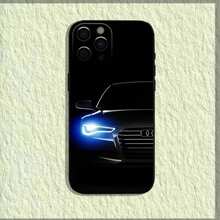 Funda de Teléfono Coche Deportivo A-Audis-R-S compatible con  16,15,14,13,12,11,Pro,X,XS,Max,XR,Plus,Mini Funda Negra Suave, Funda compatible con  17,  17 Pro,  17 Pro Max - z7 - Ver 4