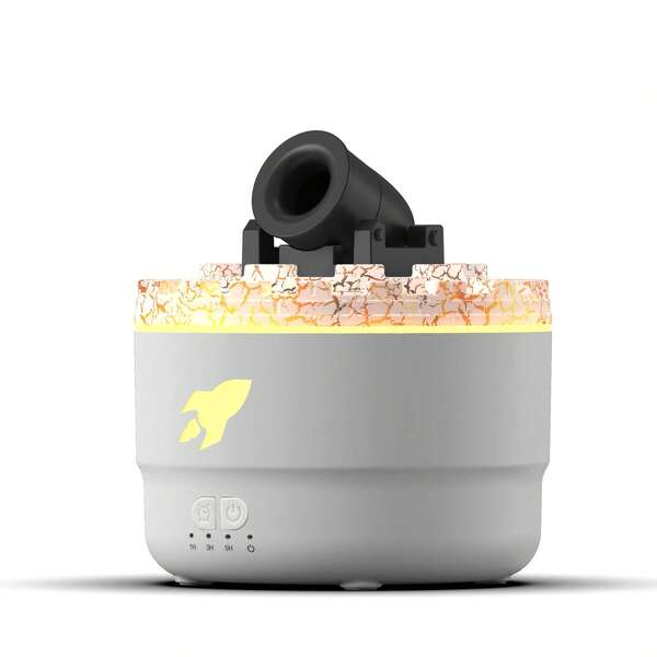 Humidificateur Cannon, Humidificateur d'arôme Cannon à flamme, Diffuseur tour Cannon silencieux à flamme, Humidificateur d'aromathérapie tour Cannon, Humidificateur à parfum de canne à sucre jaune, Convient pour la maison et le bureau