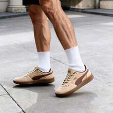 Puma Palermo Pop Men's And Women's Shoes, Retro Low-Top Casual Shoes, Comfortable And Lightweight Skate Shoes 403257-04 - Toasted Almond-brown - View 2