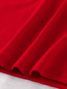 3 pezzi Set di magliette a maniche lunghe con collo rotondo, cappello di Babbo Natale, albero di Natale stampati, look natalizio casual e carino per bambini di età 3-7 anni