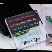 Coworker Thank You Gift For Women Men Acrylic Office Desk Decor Gift For Colleagues From Boss Leader Birthday Christmas Leaving Going Away Employee Appreciation Gift For Coworker Paperweight Keepsake - 1pc - View 4