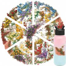 50片复古角花贴纸 DIY手机壳材料手册 水杯植物透明PET贴纸