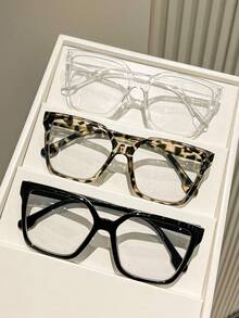 1/3pcs Leopard Print Bohemian Retro Glasses Sets, Suitable For Everyday Wear - Multicolor - View 2